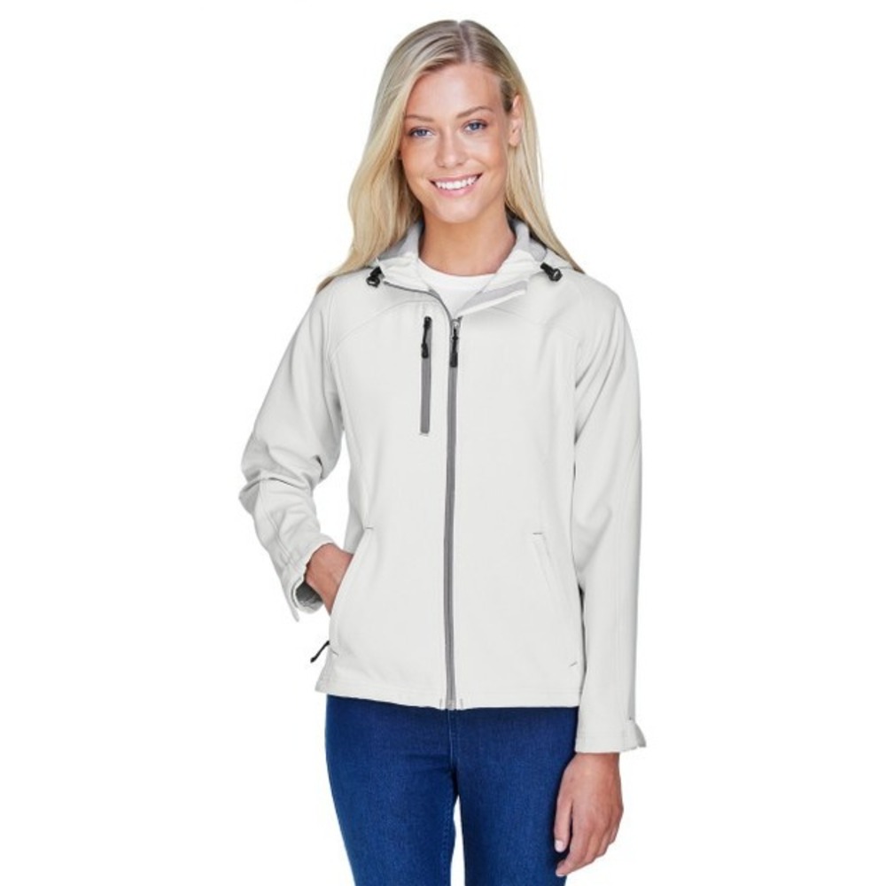 North End Ladies Soft Shell Hooded Jacket Crystal Quartz L Lined‎ 78166